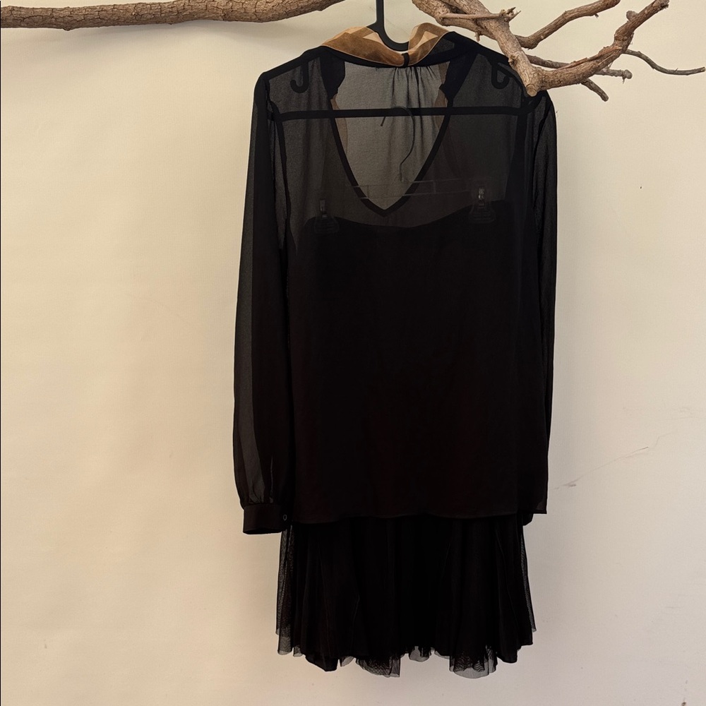Alberto Makali Black Sheer Skirt and Blouse